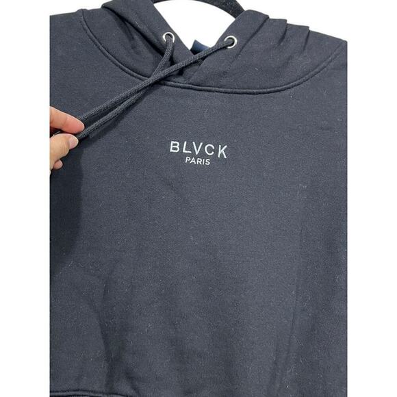 BLVCK Black Bold Cropped Hoodie / Size-Small - Picture 4 of 16